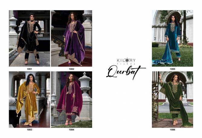 Qurbat By Kilory Winter Wear Designer Velvet Salwar Kameez Wholesale Price In Surat
